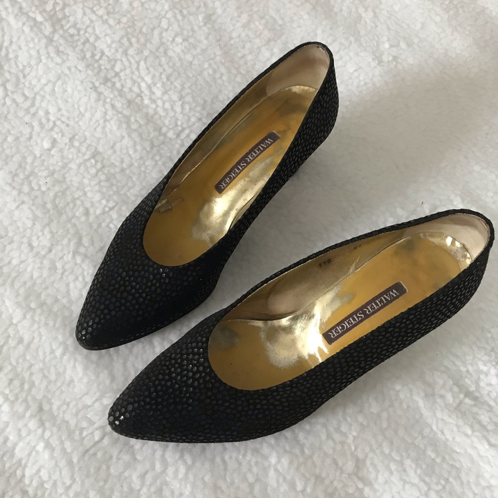 Walter Steiger Black Bolla Designer Heels